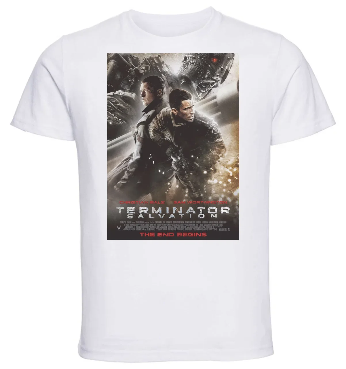 T-shirt Unisex - White - Playbill Film - Terminator Salvation