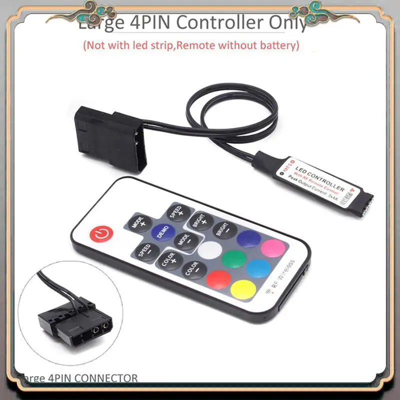 Durable 3X RF17 Keys Remote DC 12V Wireless SATA RGB Controller For PC Computer Case 5050 RGB LED Strip Light