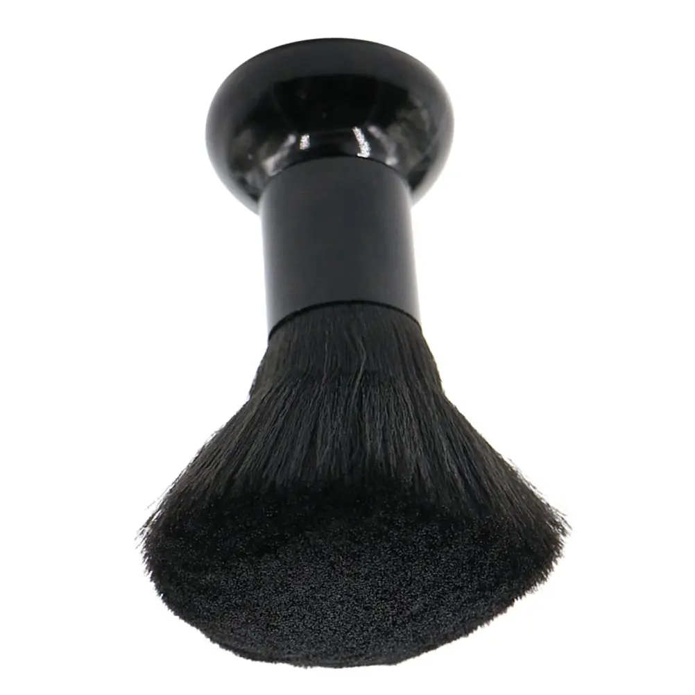 

Black Hair Cleaning Brush Portable Ergonomic Plastic Handle Multi-Functional for Haircut Shaving Dust Cleaning Barber Salon Neck