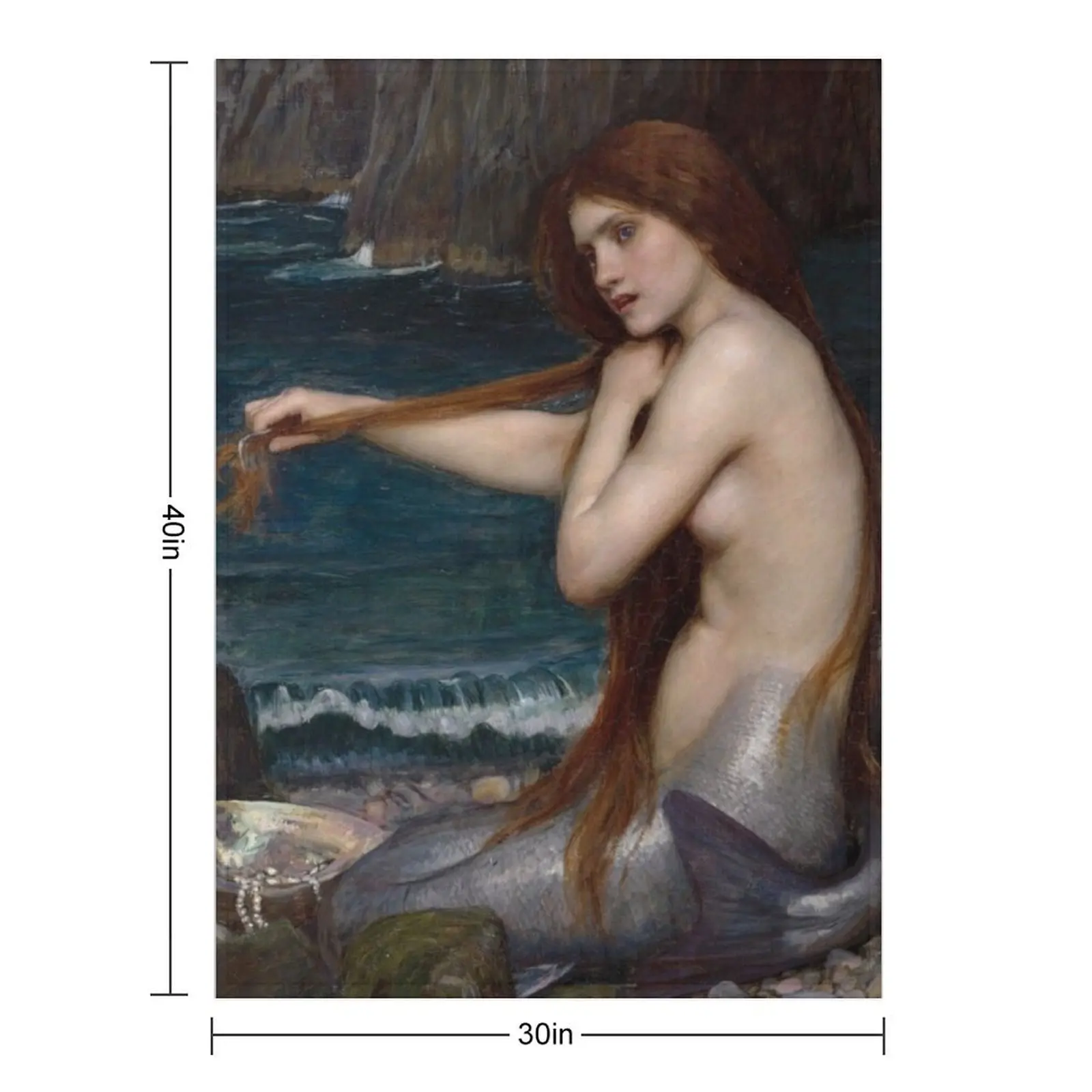 The Mermaid - John William Waterhouse Throw Blanket Flannel anime Winter beds Softest Single decorative Blankets