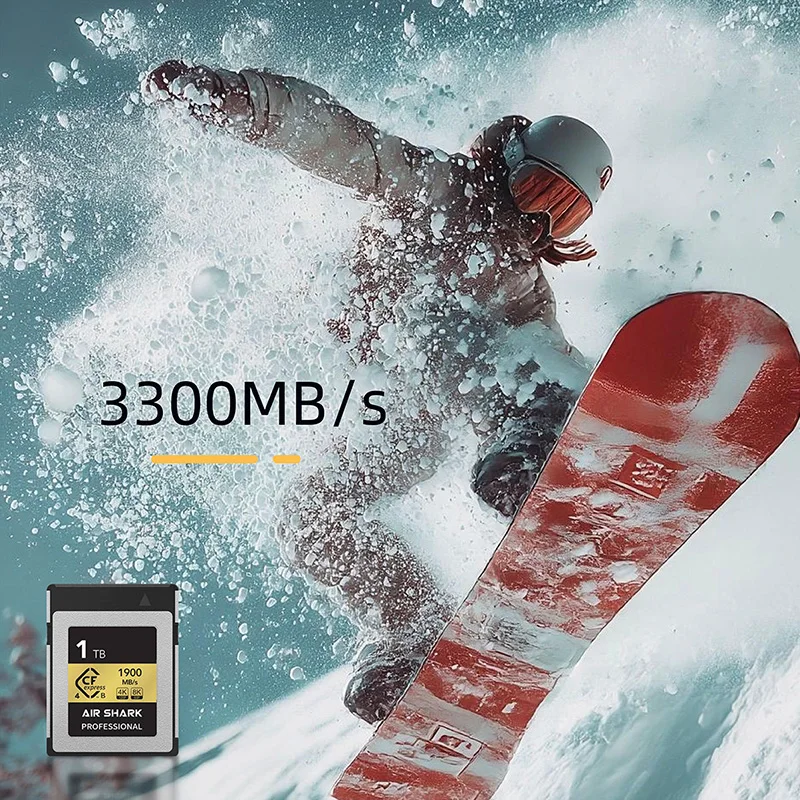 Karta pamięci Airshark CFxpressTypeB4.0 odpowiednia do szybkiego ciągłego robienia zdjęć Nikon Z8/Z9, karta pamięci CFB — zdjęcie produktu 6