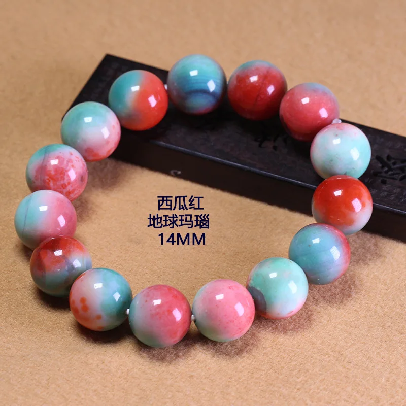 Agate 14Mm Natural Multi-Bead Bracelet, Unisex Accessory 2