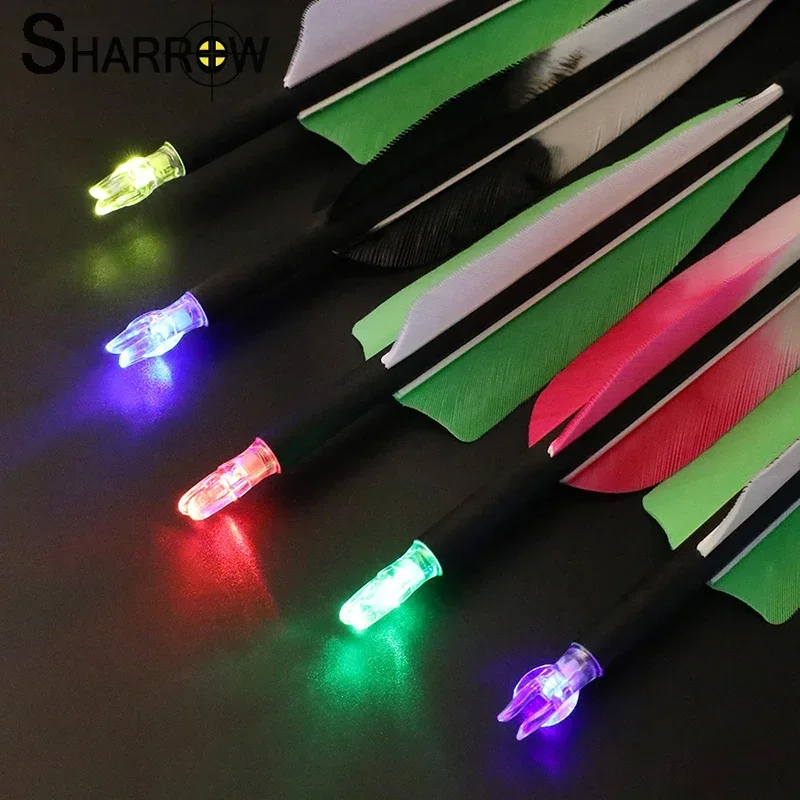 

5PCS Archery Nock Tail New Style Automatical Released-activated Led Lighted Fit 6.2MM DIY Arrow Shaft Shooting Accessories