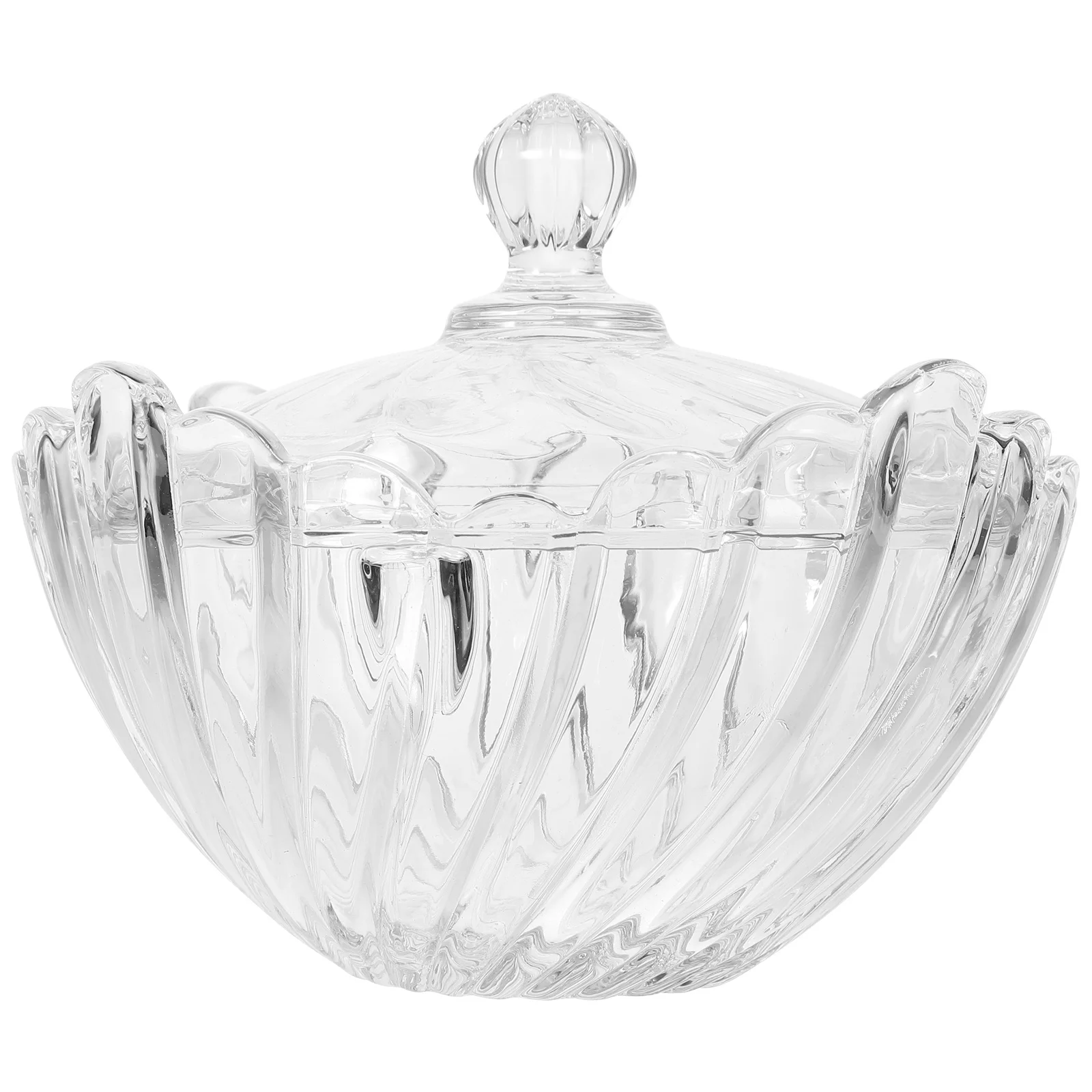

Transparent Embossed Glass Candy Jar Clear Lid Storage Jar for Jewelry Snacks Kitchen Pantry Embossed Glass Jars with Lid