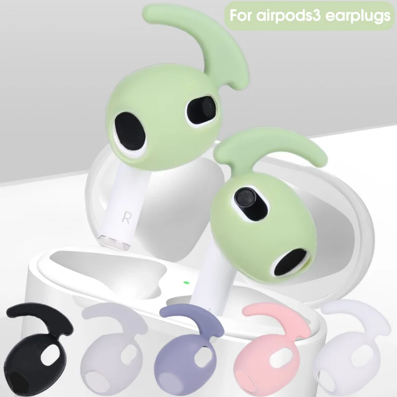 Sport Ear Hooks For Apple AirPods 3 Ear Holder Covers Grip Eartips Anti Slip Soft Silicone Headphone Earbuds Accessories