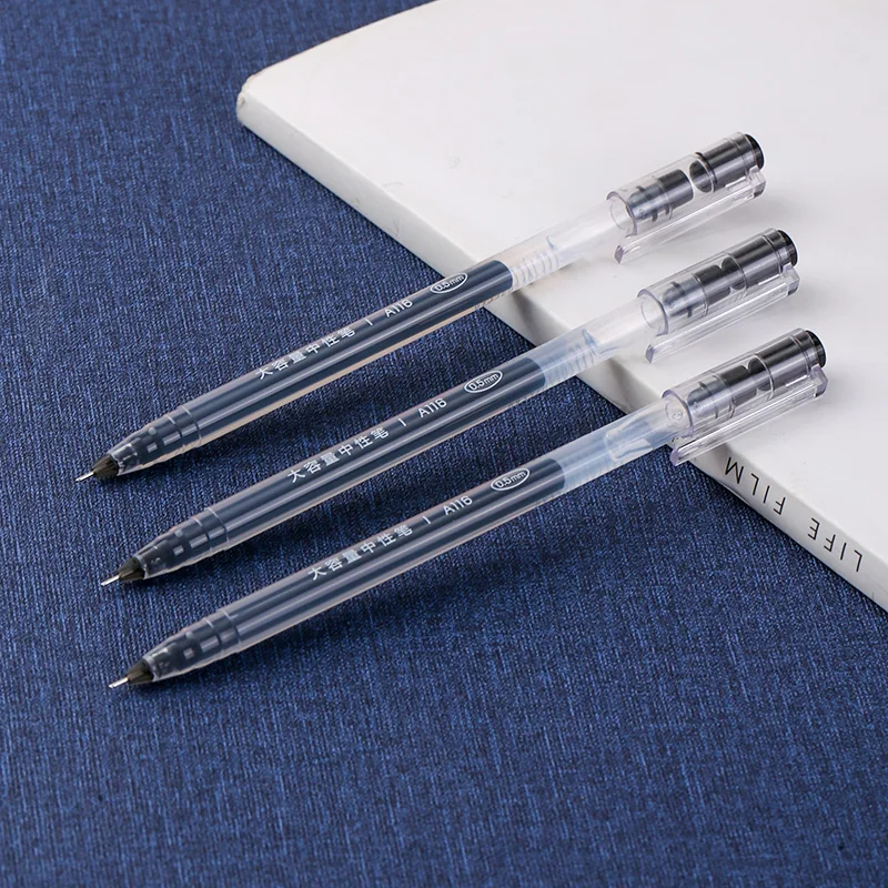 Deli 1 PC Gel Pen 0.5mm 3 Colors Large Capacity Writing Supplies A116