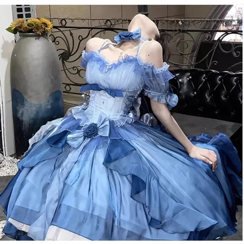 Abito Lolita Splendido set da principessa con coda soffice per l'industria pesante in stile straniero 2025