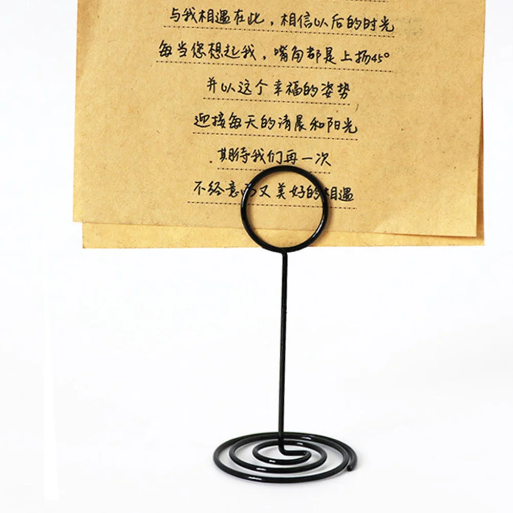 

12Pcs Table Number Holders Carbon Steel Wedding Card Clips Durable Photo Stands for Banquets Party Restaurant Table Decor