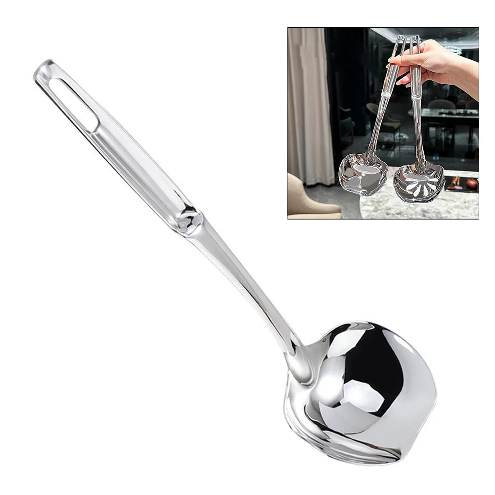 Stainless Steel Apple-Shaped Ladle: Effortless Oil Separation & Versatile Use New Stainless Steel Spoon Rest Kitchen