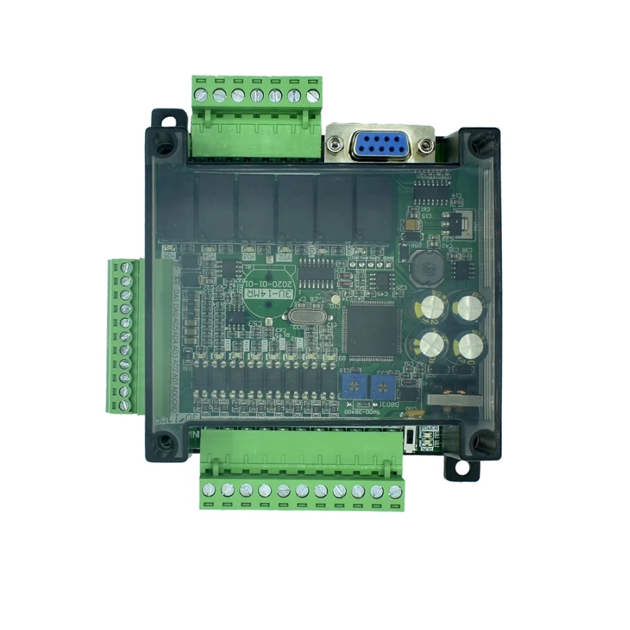 PLC industrial control board FX3U-14MT FX3U-14MR single plate micro simple programmable PLC controller with shell