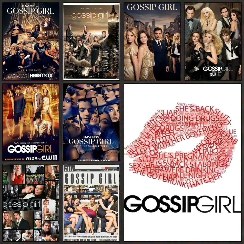 TV Series Gossip Girl Poster Self Adhesive PP Wall Sticker for Modern Bedroom Home Decor