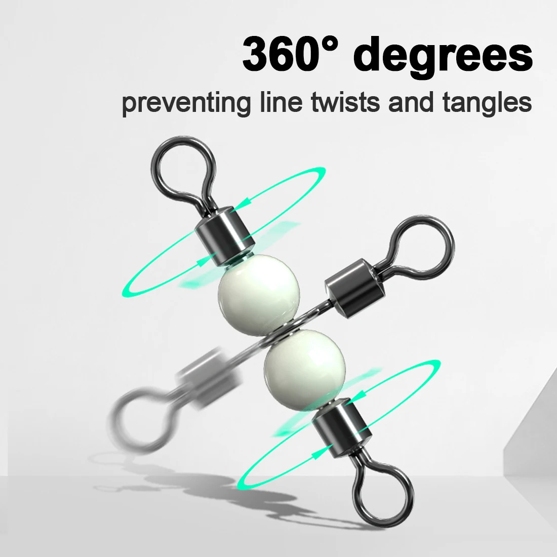 Рыболовная перекрестная линия вертлюг с светящимися бусинами сверхпрочный Т-образный Поворот с тремя направлениями поворот предотвращает скручивание
