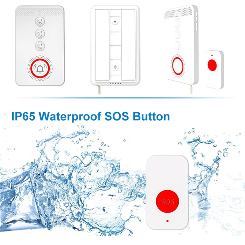 AAAEL-Emergency Alarm Device 4G 433MHZ SOS Timely Rescue Home  Nursing Home Retirement Home EU Plug