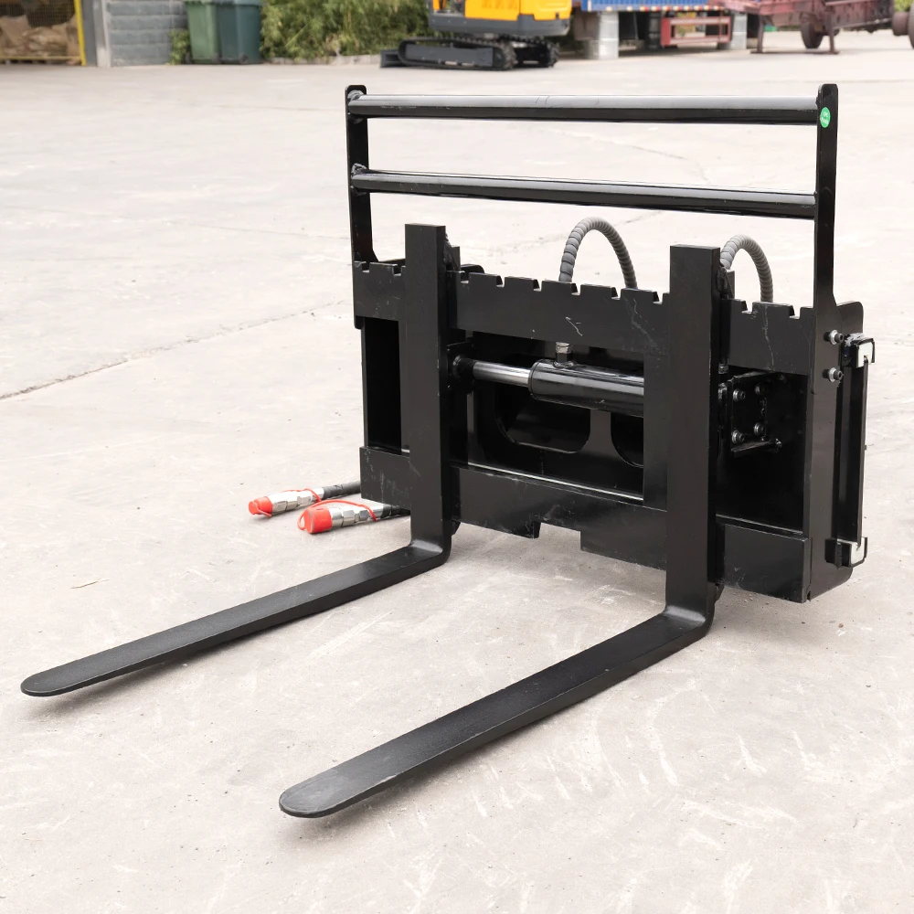 MMS 30'' Side Shift Hydraulic Pallet Fork Attachment 441LBS Load For Mini Skid Steer Loader Free Shipping