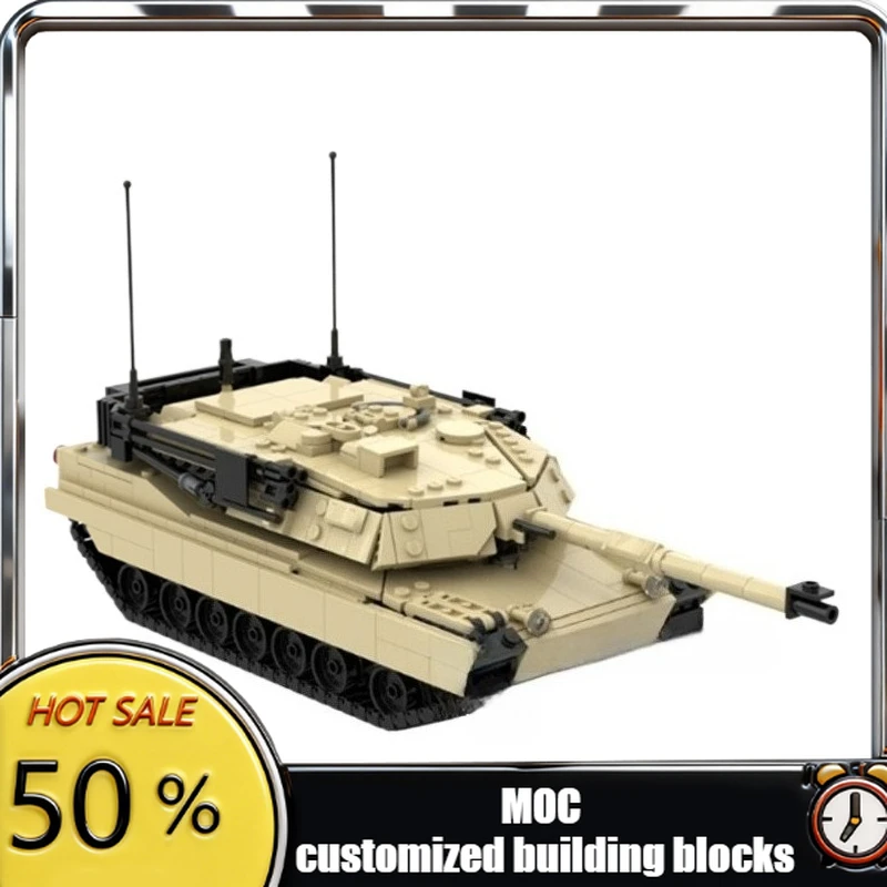 

Набор для сборки танка M Abrams (1134 детали), модульный конструктор MOC, популярная креативная модель, DIY, подарок для мальчиков на праздник