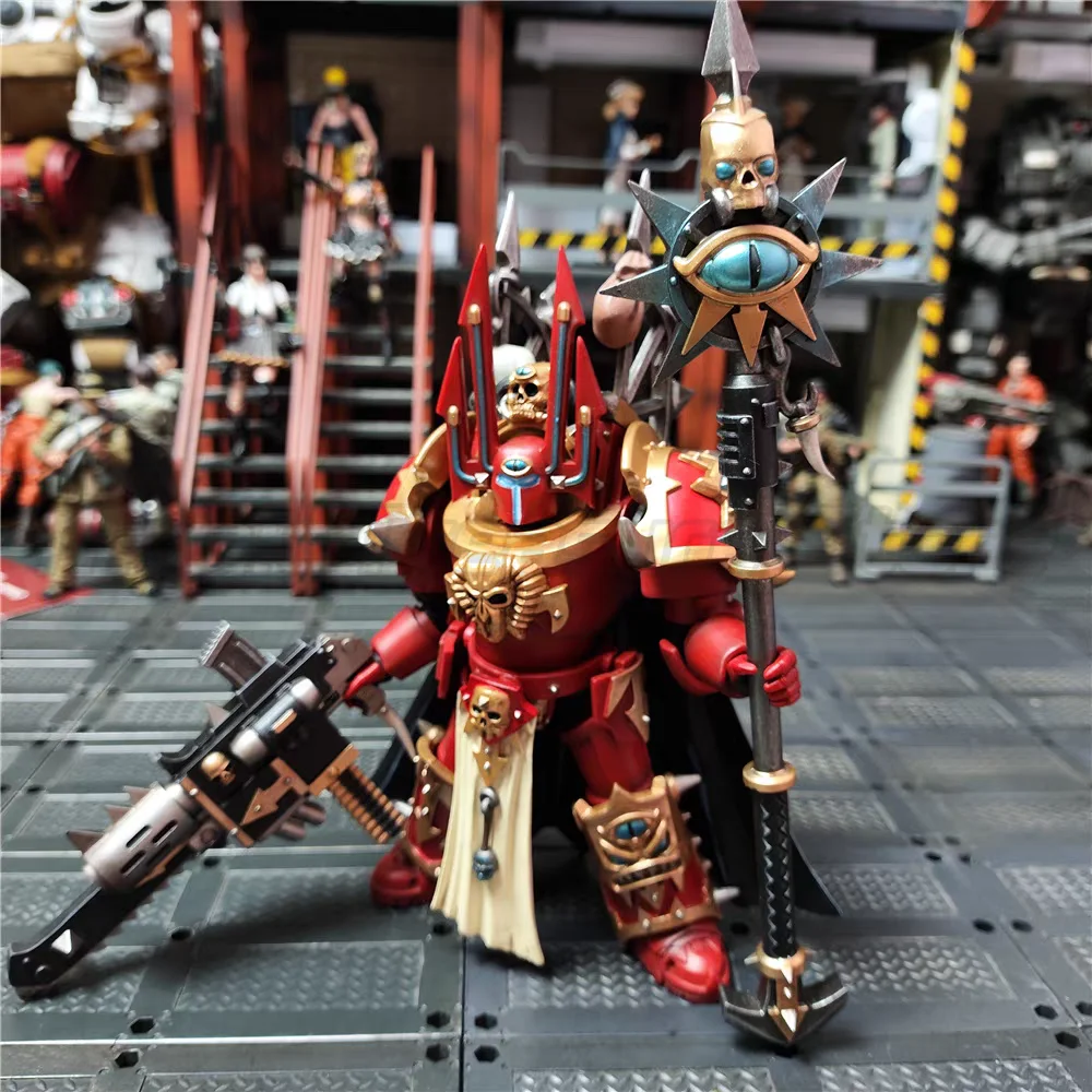【MT】JOYTOY 1/18 Action Figure Warhammer 40K Chaos Crimson Slaughter Sorcerer Lord in Terminator Armor Anime Modello di gioco