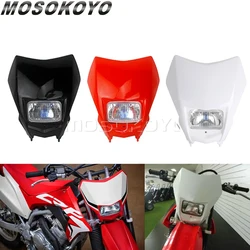 Universal Motocross Supermoto Headlight Fairing Enduro Front Headlights Mask For Honda CRF150F CRF230F CRF 230F 150F 250 300 450