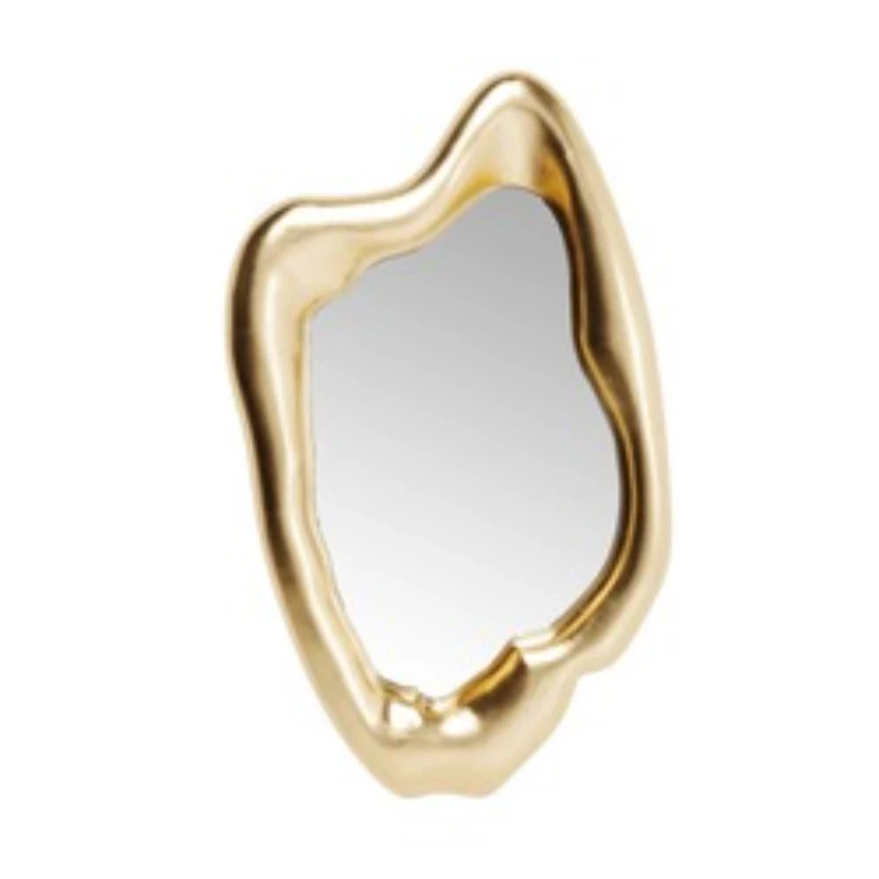 Italian Style Artist Luxury Decorative Mirror Irregular Shape Elegant Golden Wall Mirrors Living Room Furniture