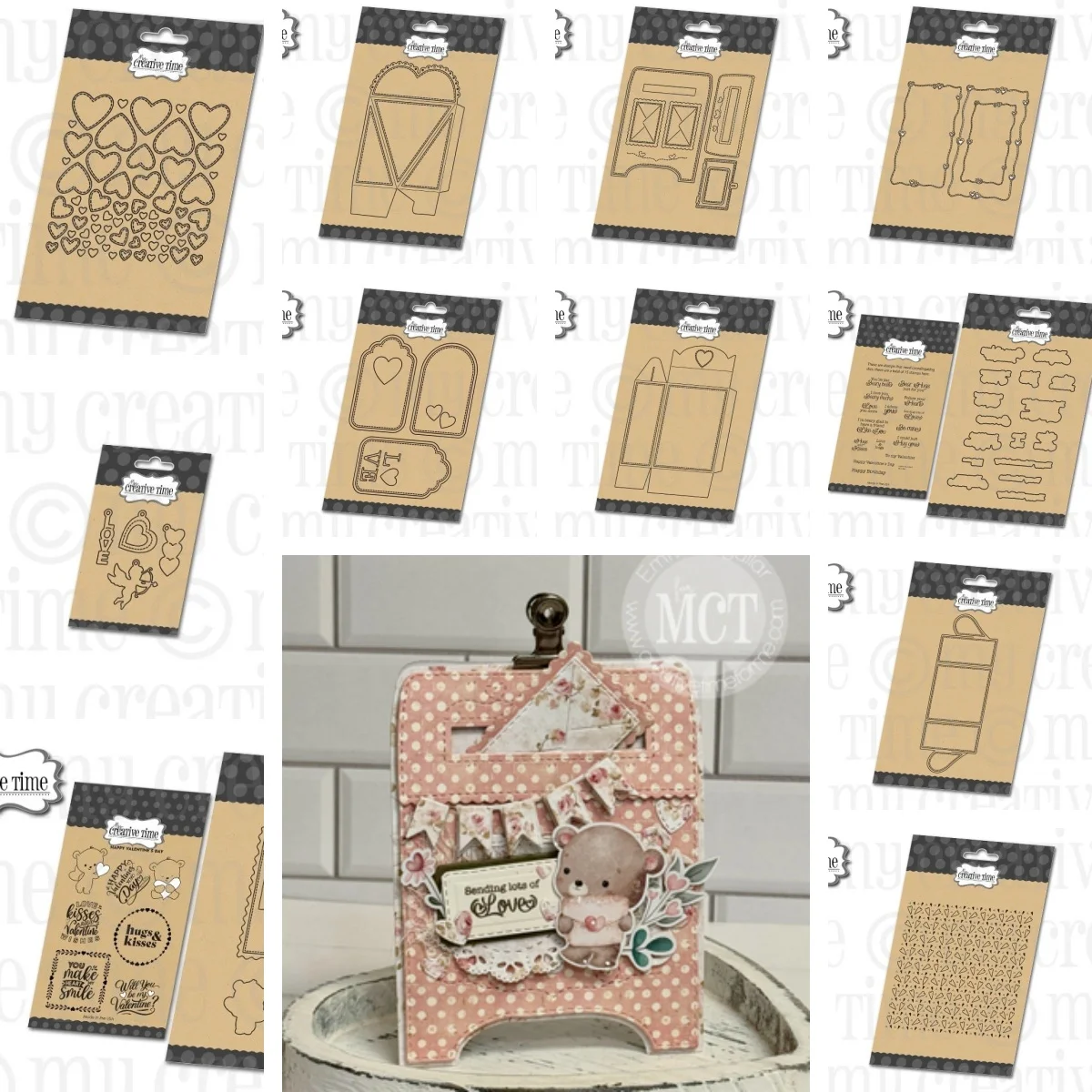 Valentine 2026 January New Mailbox GiftCard Holder Lots of Hearts Plate Metal Cutting Dies Clear Stamps for DIY Scrapbook Card