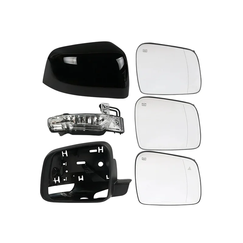 

For Jeep Grand Cherokee 2011-2021 Accessories side Rearview Mirror Glass Frame Mirror Cover Lid Cap shell Turn Signal Light Lamp