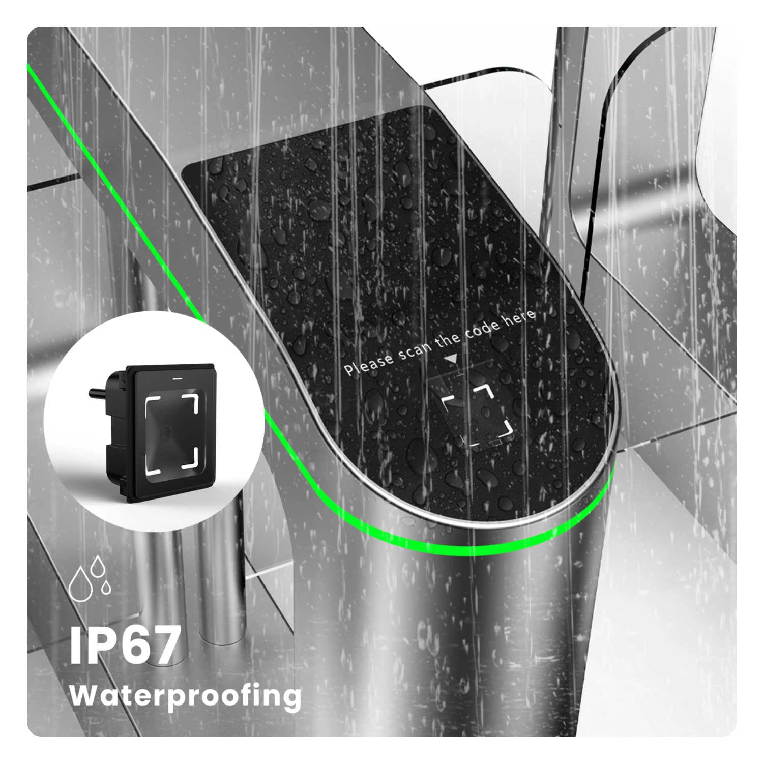 Feocey FC8134 IP67 防水防塵 QR バーコードスキャナー IC（TTLインターフェース搭載）在庫あり