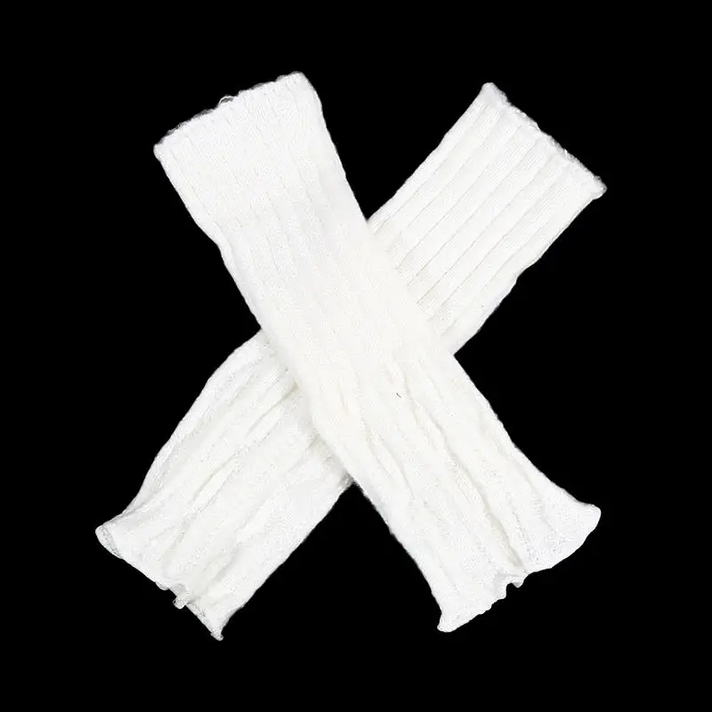 

Вязаные гетры для женщин, манжеты для ботинок, вязаные гольфы, однотонные рукава, перчатки без пальцев, манжеты для ботинок, чулки