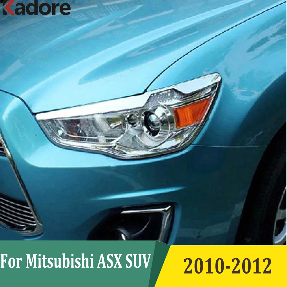 

Хромированная накладка на переднюю фару для Mitsubishi ASX SUV 2010 2011 2012 5dr, аксессуары для автомобиля, Стайлинг автомобиля