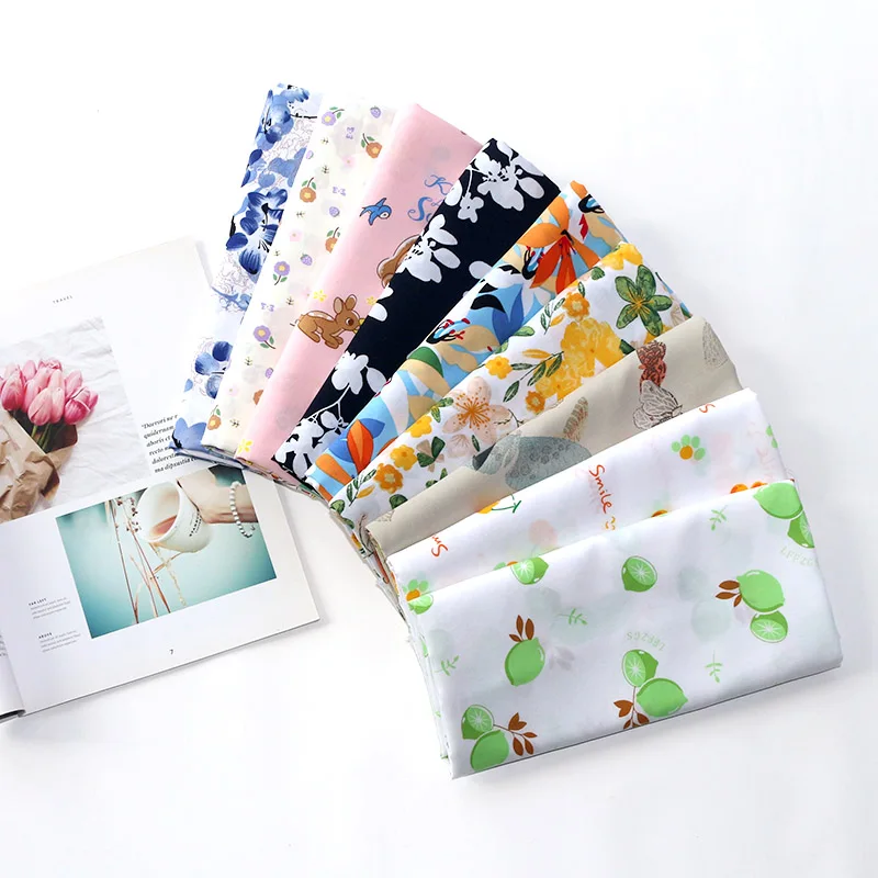 Thin Printed Rayon Fabric By Meters for Sewing Pajamas Dress Skirt Diy Summer Needlework Cloth Soft Breathable Butterfly Floral