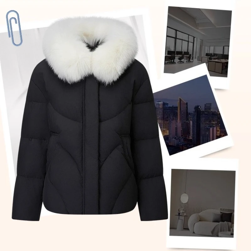 Chericom jaqueta de inverno para mulher 2025 outono inverno novo em casacos curtos com capuz guarnição pesada roupas femininas de inverno y309200y