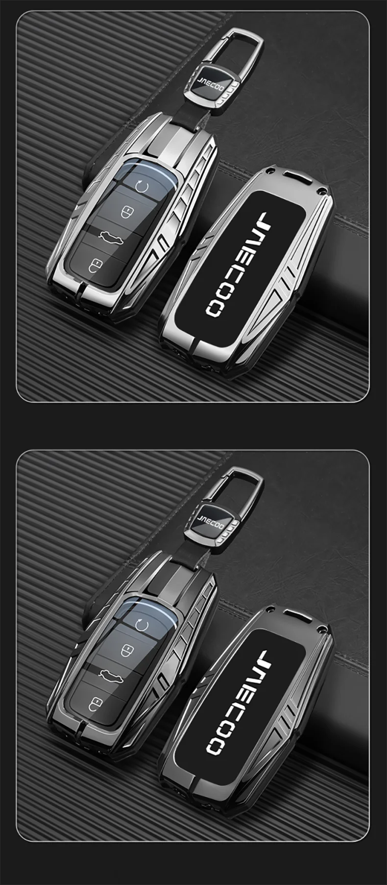 Zinklegierung Autoschlüsseletui für Chery Jaecoo J7 7 PHEV 2025 J8 8 2026 Schlüsselanhänger Fernbedienung Abdeckung Shell Gehäuse Halter Fob Zubehör – Detail 13