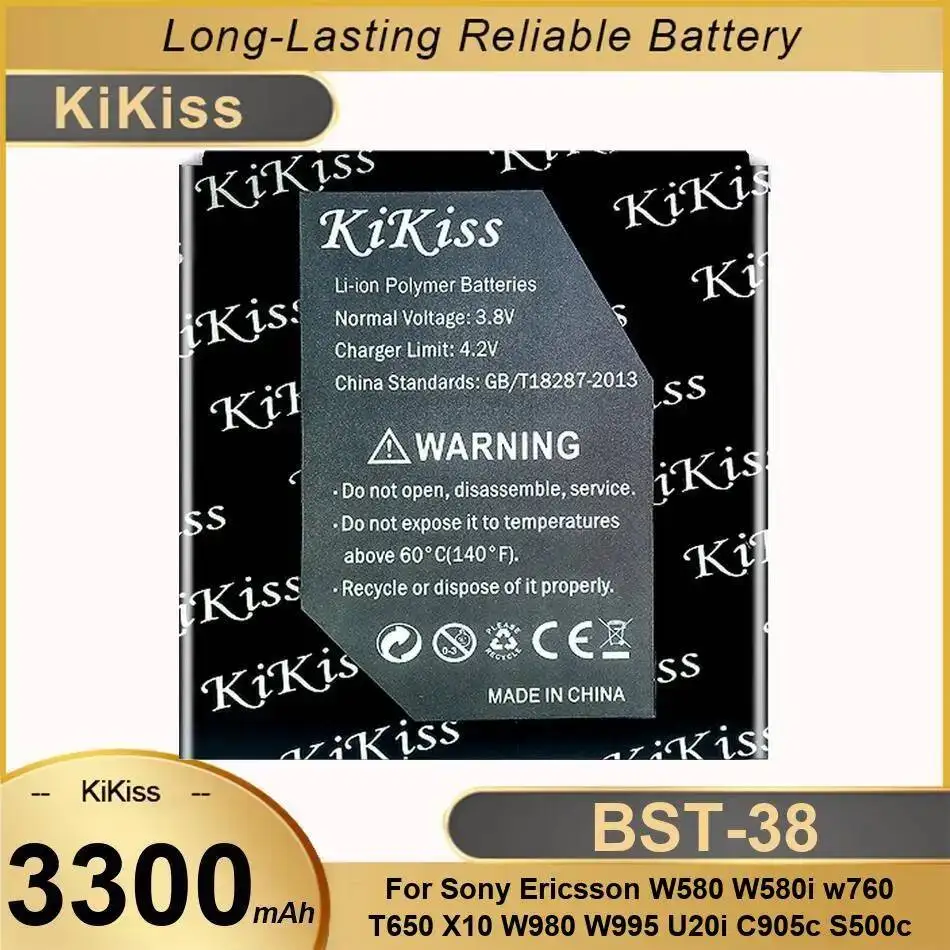 

Аккумулятор для мобильного телефона Bst-38 3300 мАч для Sony Ericsson W580 W580i W760 T650 X10 W980 W995 U20i C905c S500c W580c C902 C905