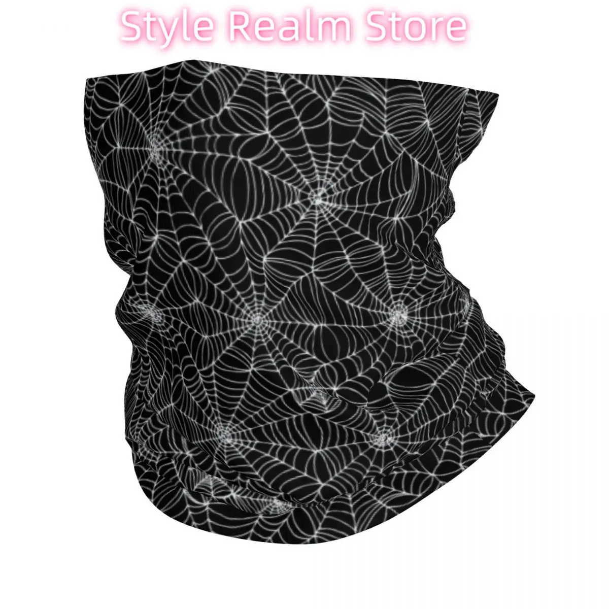 

Custom Spider Web Pattern Bandana Winter Neck Warmer Men Windproof Wrap Face Scarf for Ski Gaiter Headband