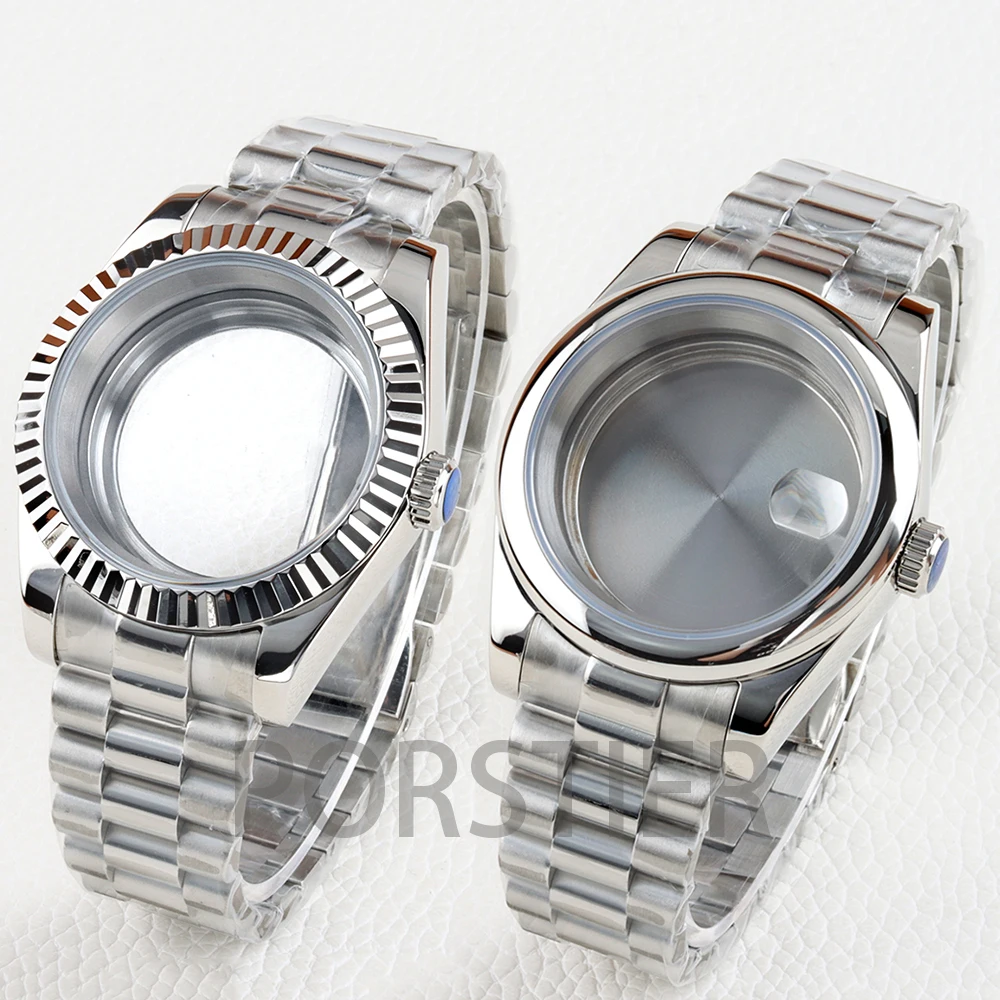 

36mm/39mm NH35 Case Sapphire Glass Solid 316L Stainless Steel Presidential Strap for Datejust NH35 NH36 Movement 28.5mm Dial