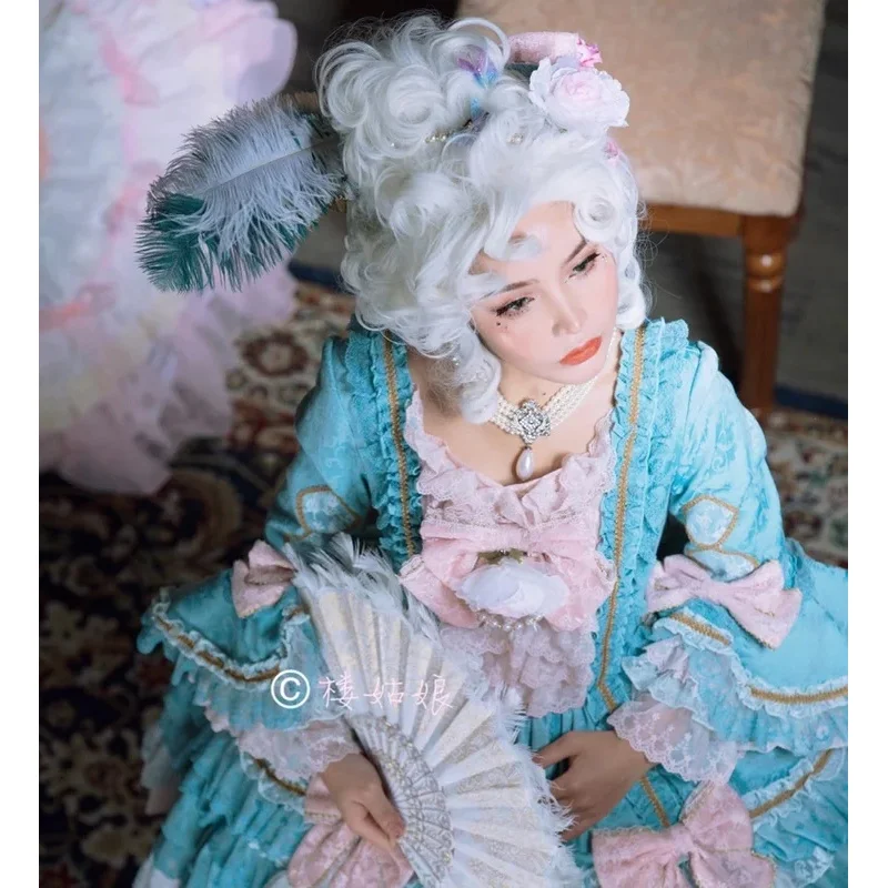 Marie Antoinette Princess Medium Curly Hair Cosplay Wigs Wig Cap (Without Headwears)