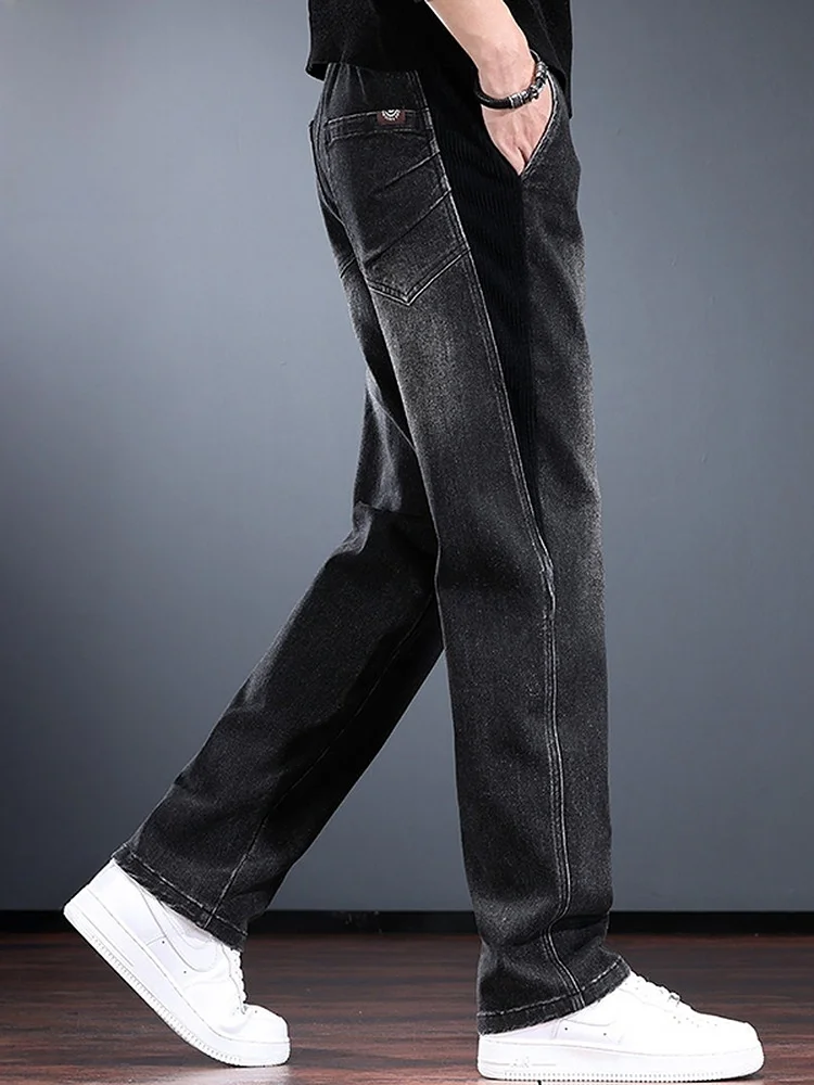 

Men's Loose Straight Leg Jeans Casual American Sle Spring New Cotton Polyester Blend Youth Faion Straight Cut