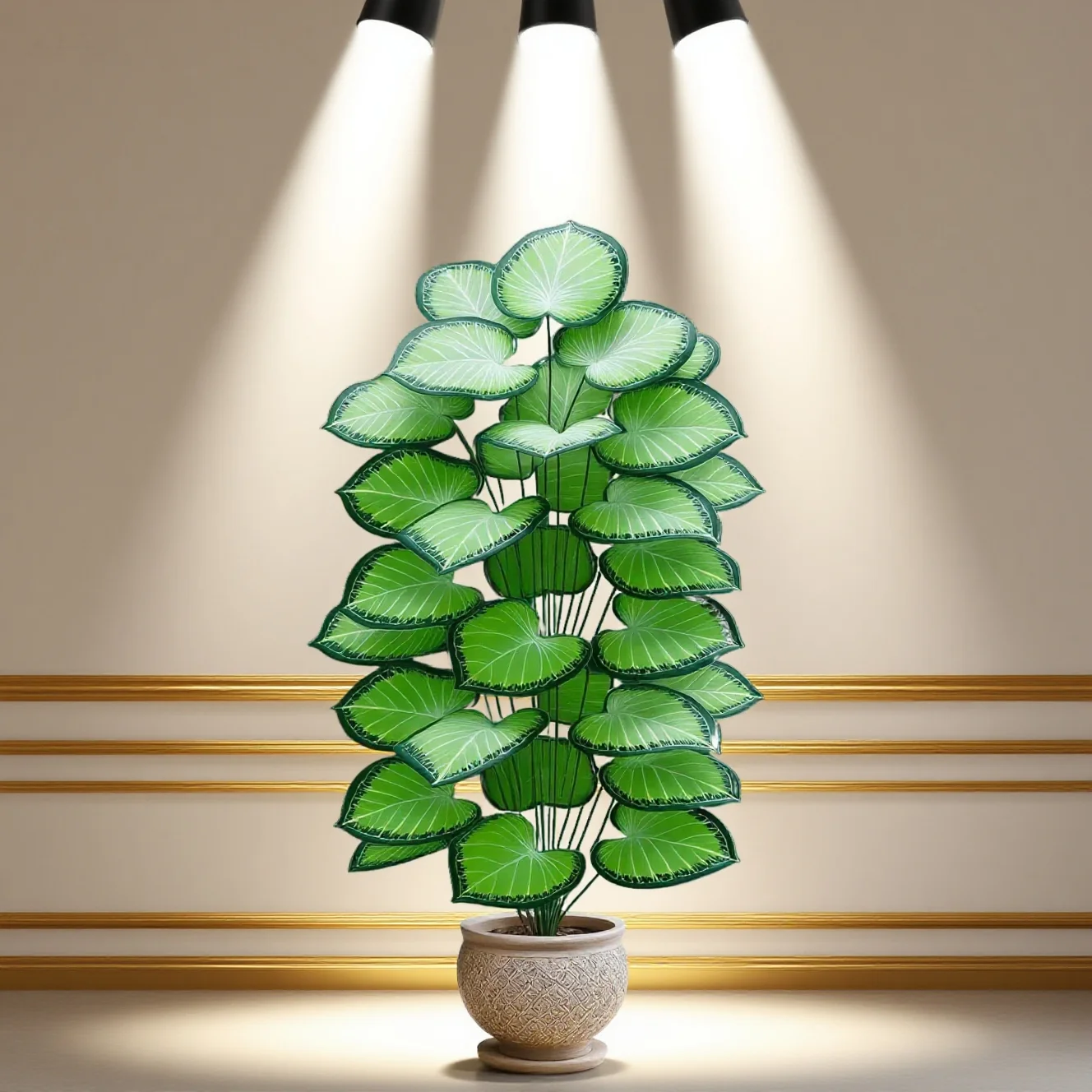 Folha de kiwi artificial palmeira 24 folhas para decoração de casamento foto pano de fundo decoração de festa de jardim folhagem falsa