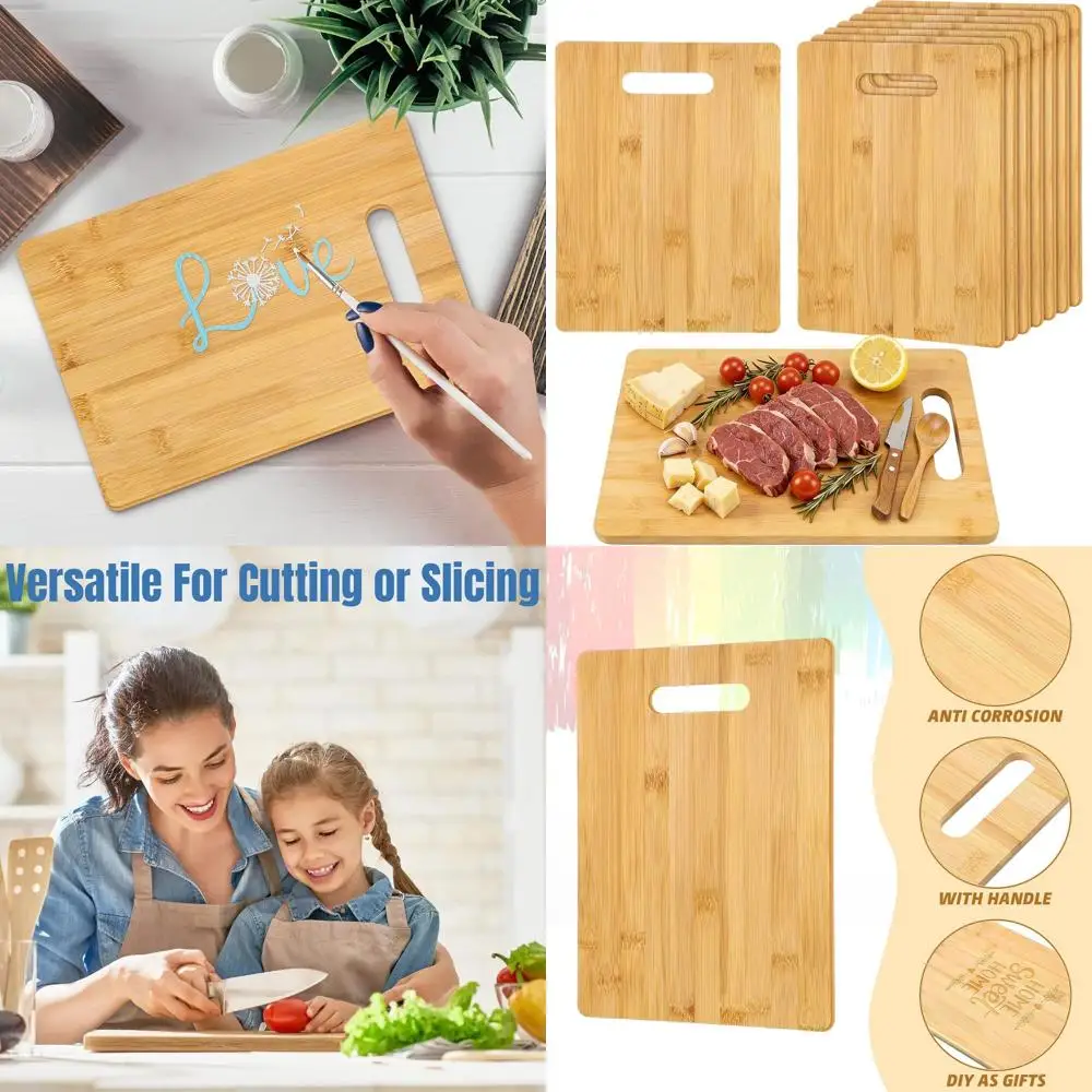 

Набор из 18 бамбуковых разделочных досок 12x8 дюймов, идеально подходят для лазерной гравировки или индивидуального дизайна для подарков и праздников