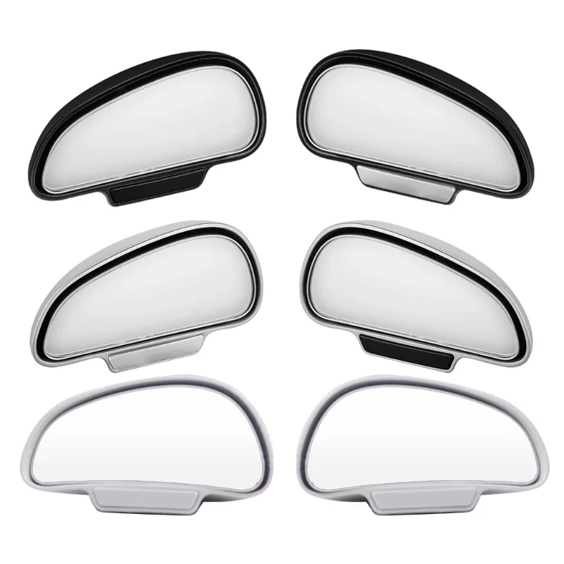 

1pc Car Blind Spot Reversing Parking Auxiliary Mirror Waterproof High Defination Glass Convex Rearview Wide Angle Adjustable