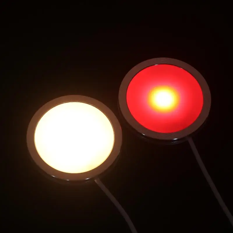 60*8mm 5V USB Round Ultra-thin Light Adjustable/Warm Light/White Light Showcase Clothing Cabinet Wine Cabinet Light