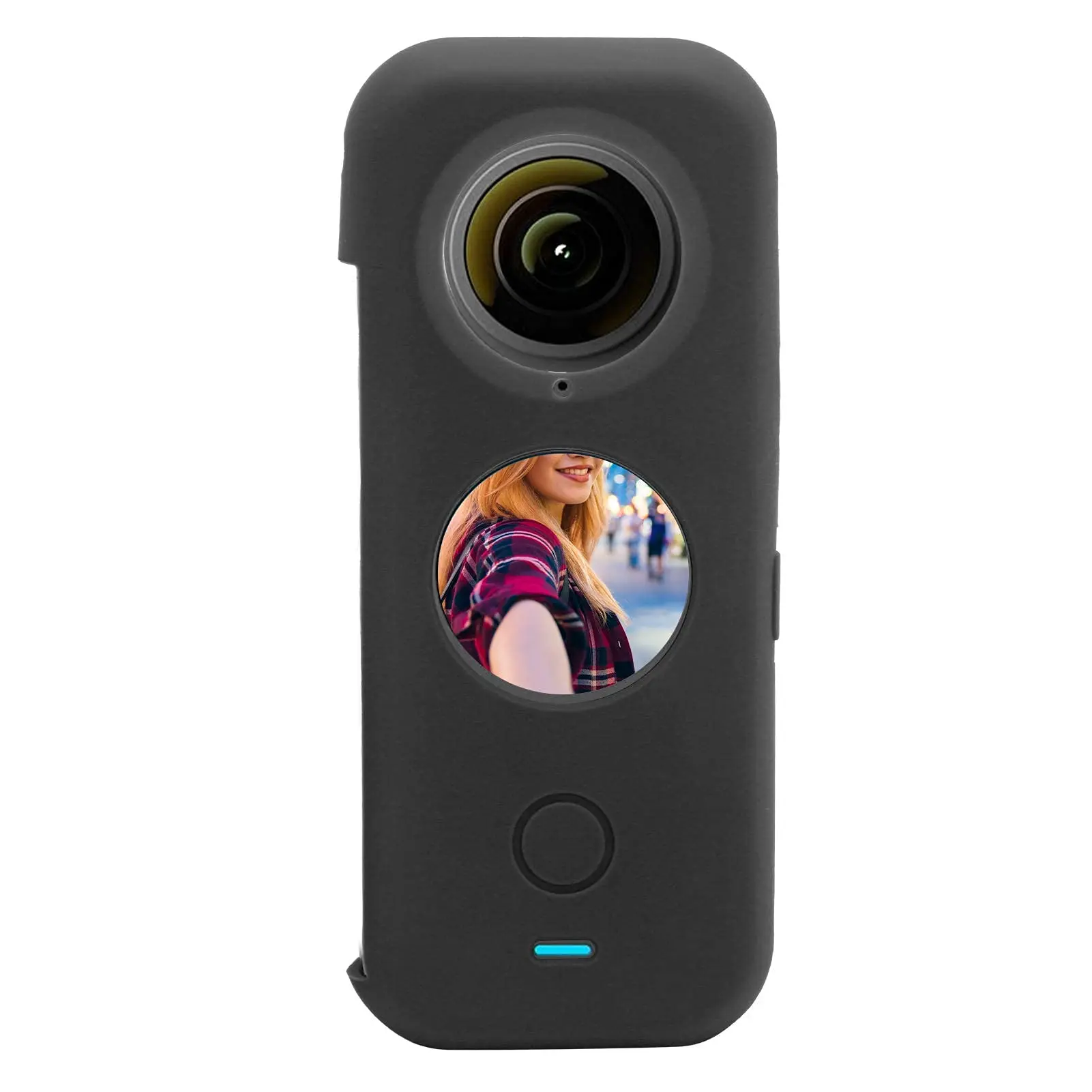 Insta 360 ONE X2 Silicone Case + Lens Cap Protective for Insta ONE X2 Camera Body Lenses Cover Cap Dust Anti-scratch Accessory