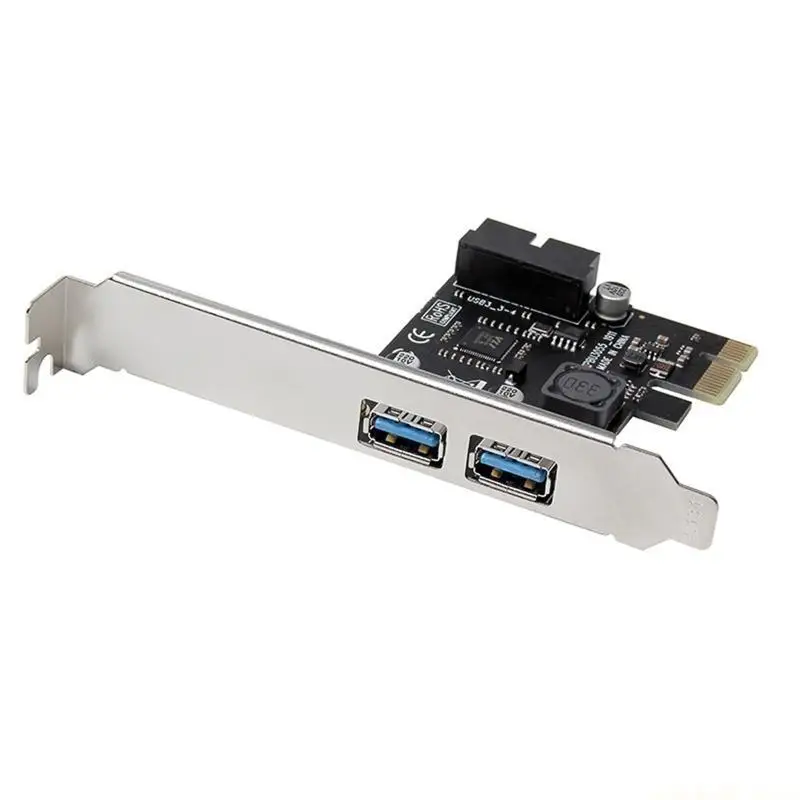 PCI-E to USB 2-Port Expansion Card PCI for Express Add in Card Internal USB