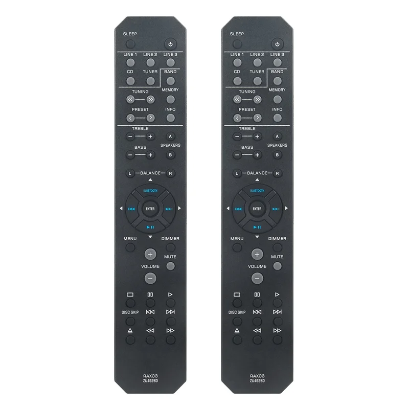 N82R 2X RAX33 Replace Remote Control For Yamaha Stereo Receiver R-S202 R-S202BL R-S202D RS202 RS202BL RS202D