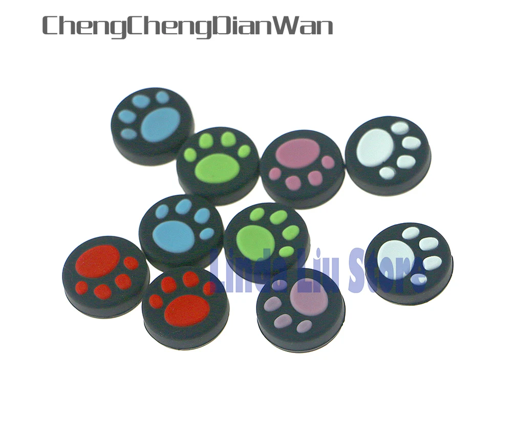 

100 шт., силиконовые аналоговые ручки с милыми кошачьими когтями, колпачки для контроллера Switch NS, силиконовые колпачки для Nintendo Switch