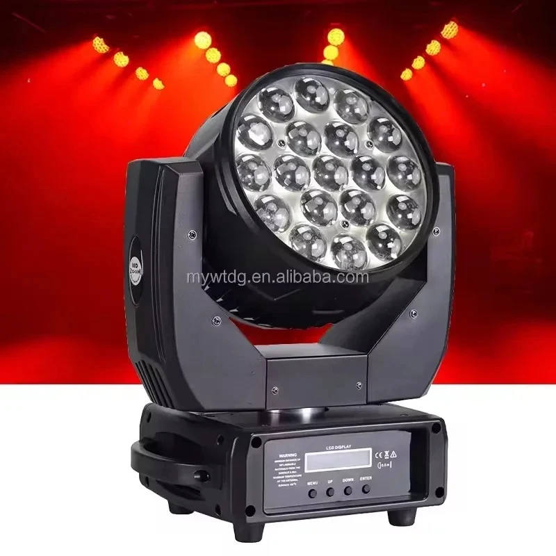 Factory Direct Sale MAC Aura 19pcs 15W 4in1 RGBW LED Zoom Beam Wash Moving Head Lighting