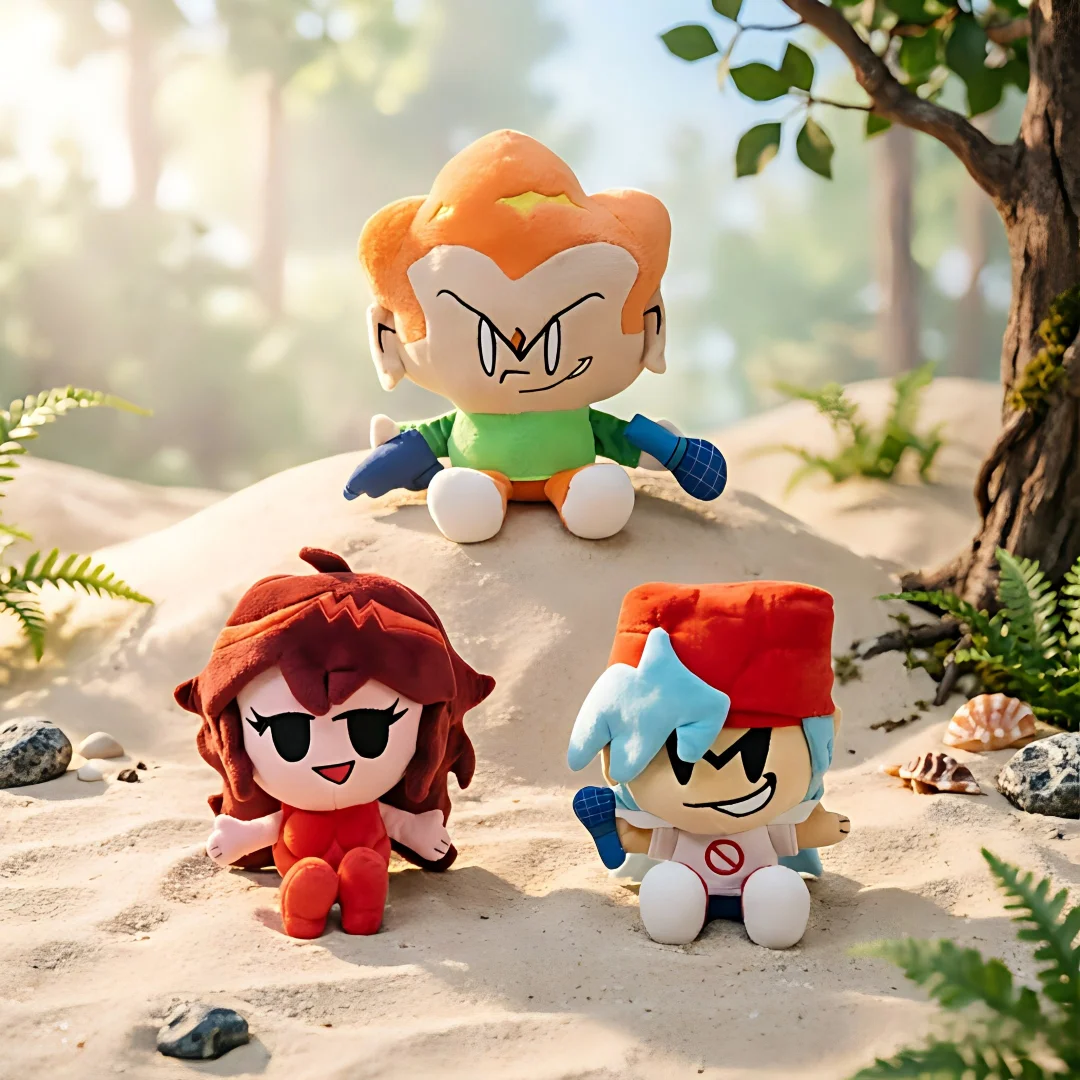 

20CM FNF Pico Plush Doll From Rhythm Game Cute Stuffed Toy With Orange Hair And Green Shirt For Fans