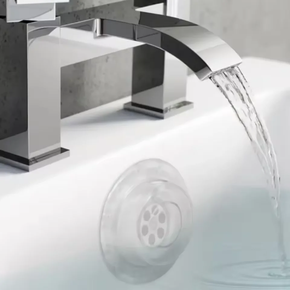 1pc Transparent Bath Overflow Drain Cover,bathtub Water Stop Plug,Bathtub Tray Stopper Add Extra Water for Tub Warmer Bathroom