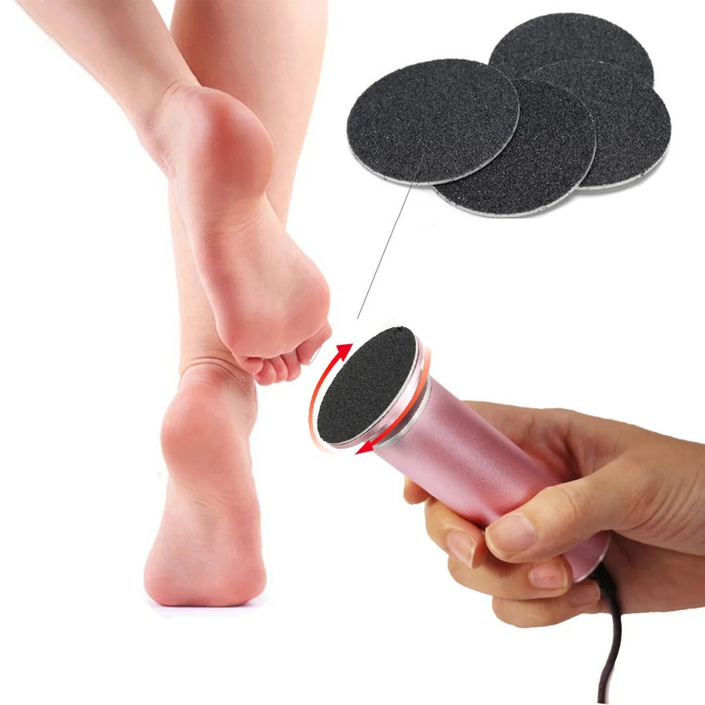 60 Pcs Grinding Wheel Electric Foot File Removers Pad Adhesive Backed Sandpaper Disk for