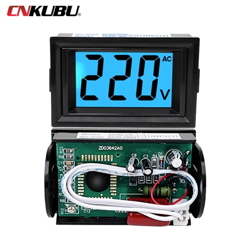 Voltímetro de CA de D50-20, 220V380V, cabezal de pantalla Digital para regulador de voltaje, reemplazo 91L18, medidor de puntero LCD