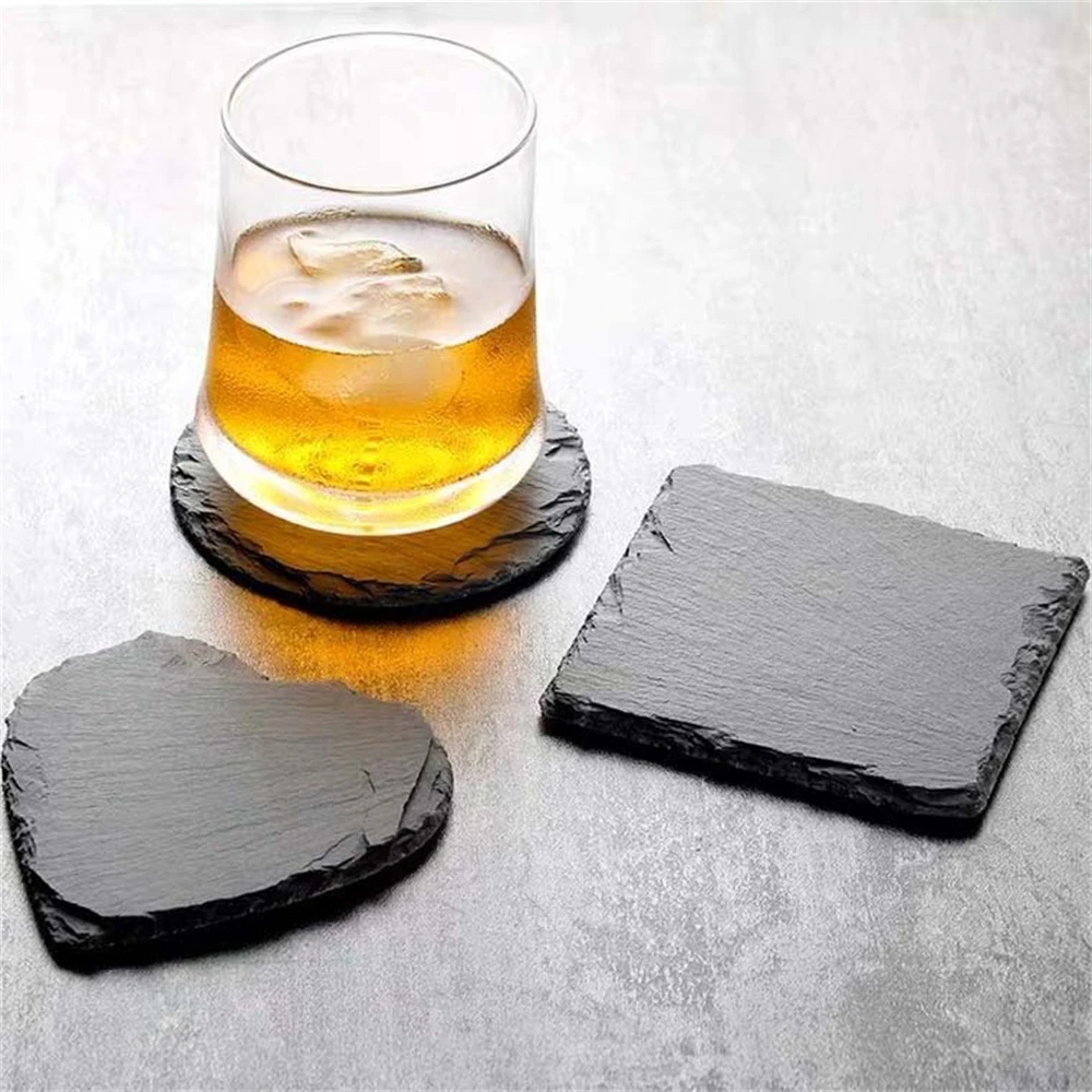 Anti-scalding Stone Coaster Blank DIY Pattern for CNC Laser Engraver Machine 10cm*10cm Cafe Restaurant Stone Drink Coaster