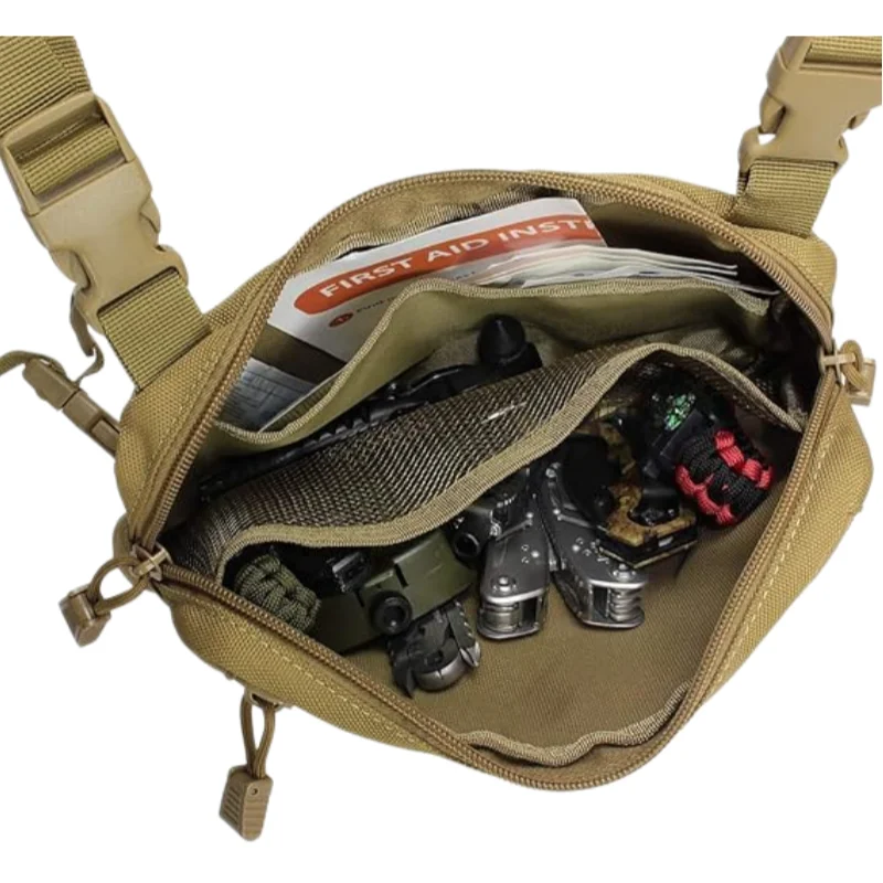 Military Tactical Chest Rig Bag Unisex Adjustable Fanny Pack Multi-Functional Molle Tool Pouch Shoulder Bag Tactical Vest Bag - view 6